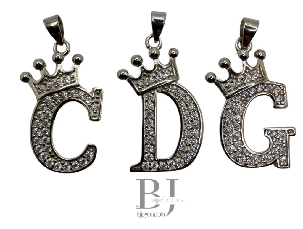 SMALL LETTERS WITH CROWN PENDANT (0197)