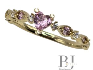 BABY PINK HEART RING