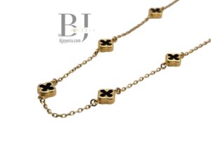 BLACK FLOWER CHAIN