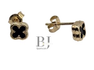 BLACK FLOWER EARRINGS