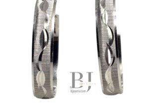 HOOPS DIAMOND CUT WHITE GOLD