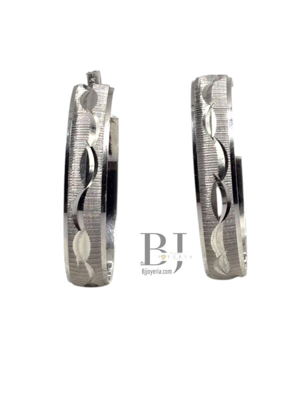 HOOPS DIAMOND CUT WHITE GOLD