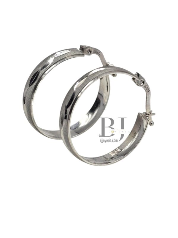 HOOPS DIAMOND CUT WHITE GOLD - Image 3