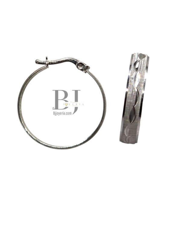 HOOPS DIAMOND CUT WHITE GOLD - Image 2