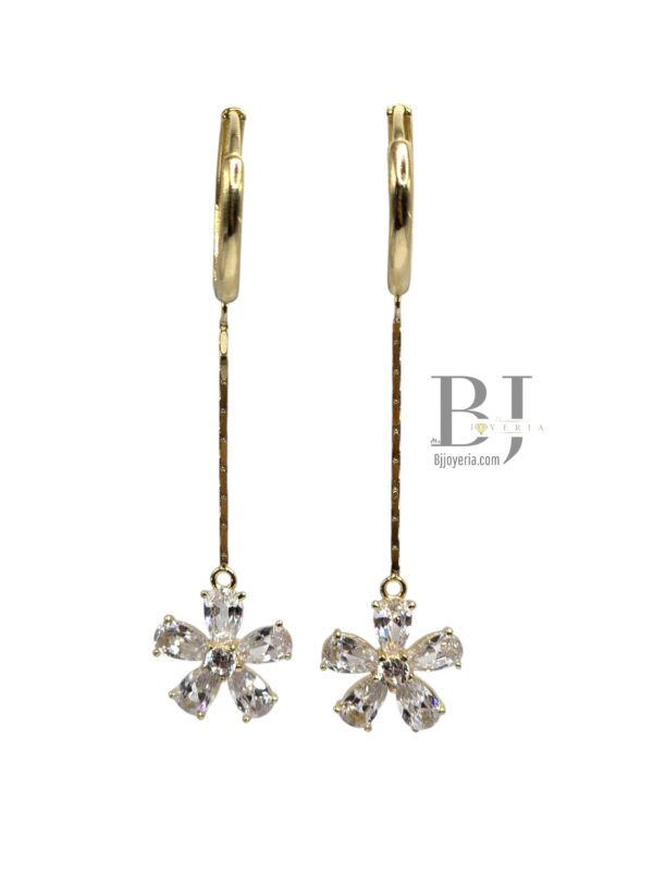 LONG FLOWER EARRINGS