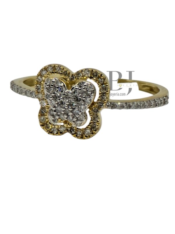 NATURAL DIAMOND BUTTERFLY RING