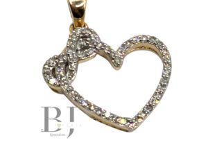 NATURAL DIAMOND INFINITY HEART PENDANT