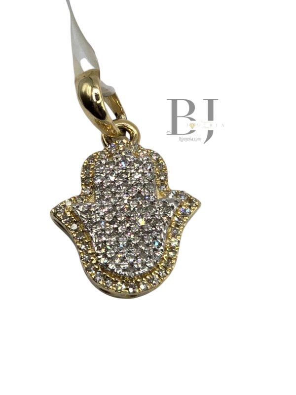 NATURAL DIAMOND HAMSA PENDANT