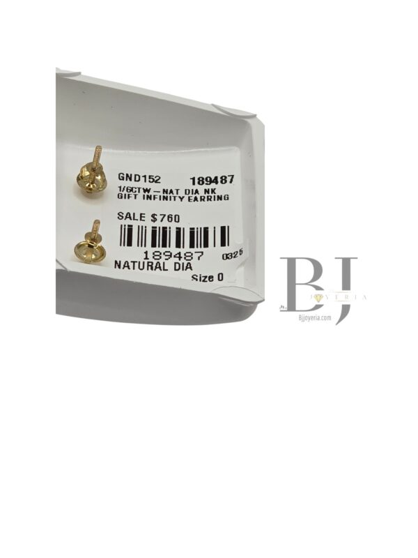 NATURAL DIAMOND INFINITY EARRING - Image 3