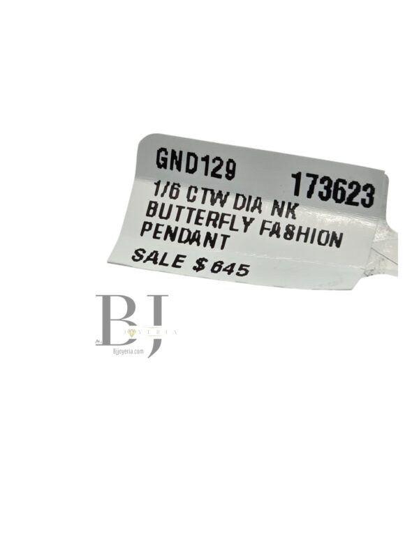 NATURAL DIAMOND BUTTERFLY PENDANT - Image 2