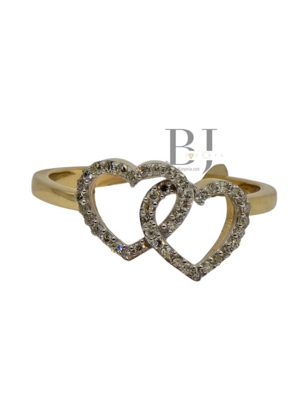 NATURAL DIAMOND HEART RING
