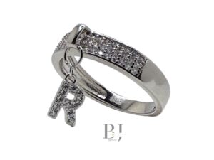 CHARM RING LETTER R