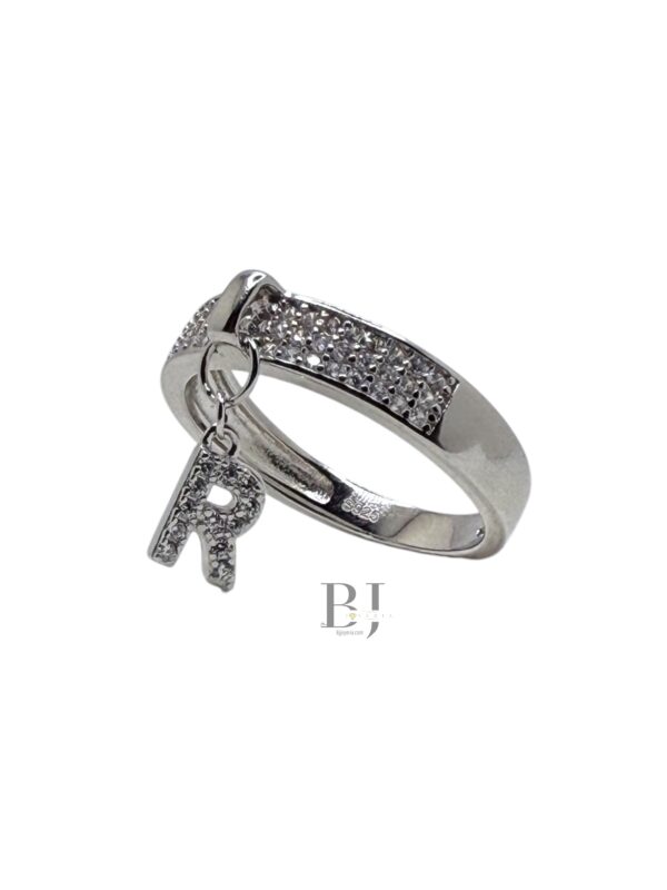 CHARM RING LETTER R