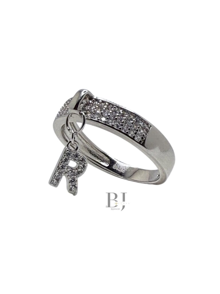 CHARM RING LETTER R