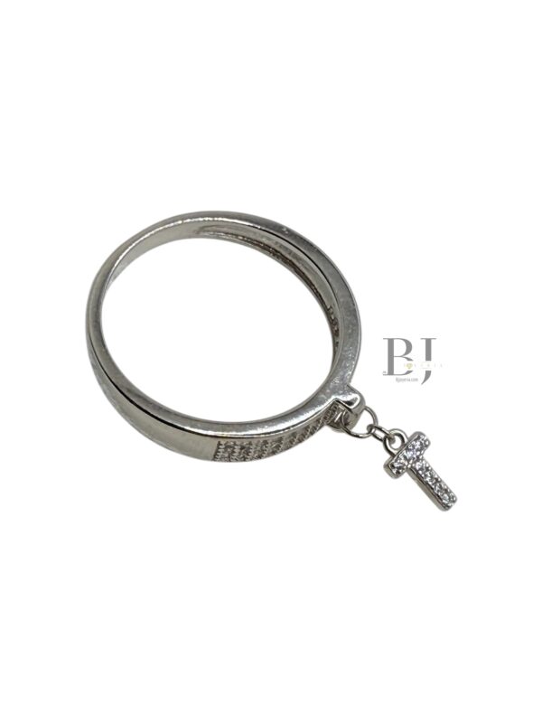 CHARM RING LETTER T