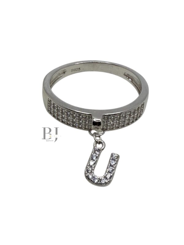 CHARM RING LETTER U