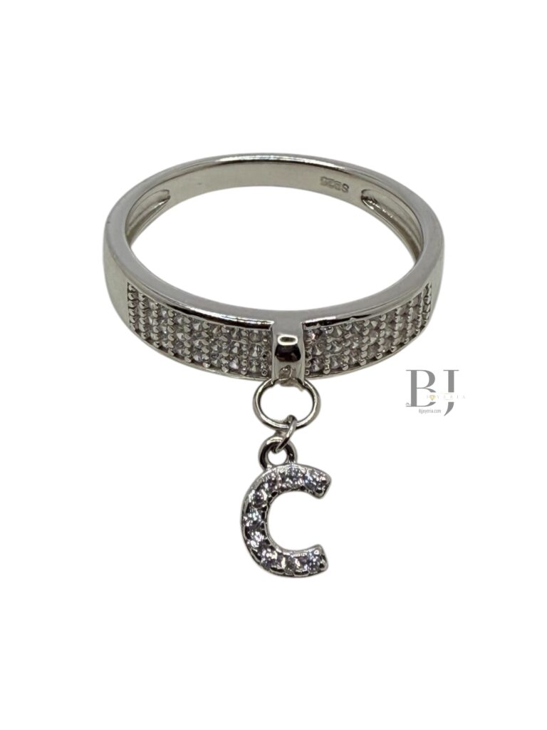 CHARM RING LETTER C