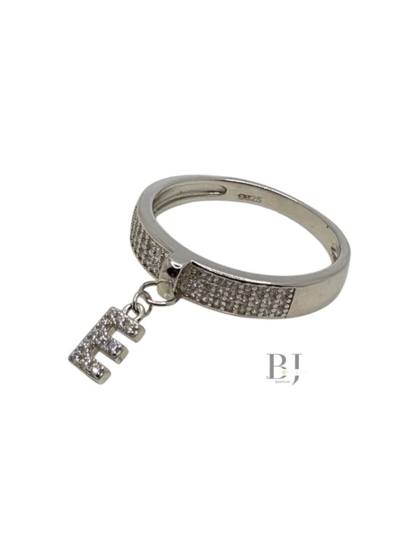CHARM RING LETTER E