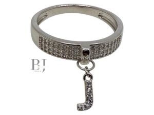 CHARM RING LETTER J