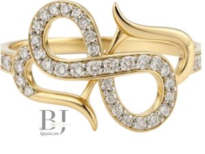 NATURAL DIAMOND HEART RING 1/3 CTW