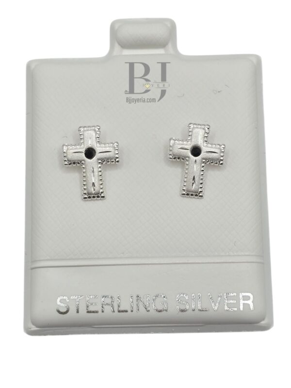 CROSS EARRING (ball clasp) - Image 2