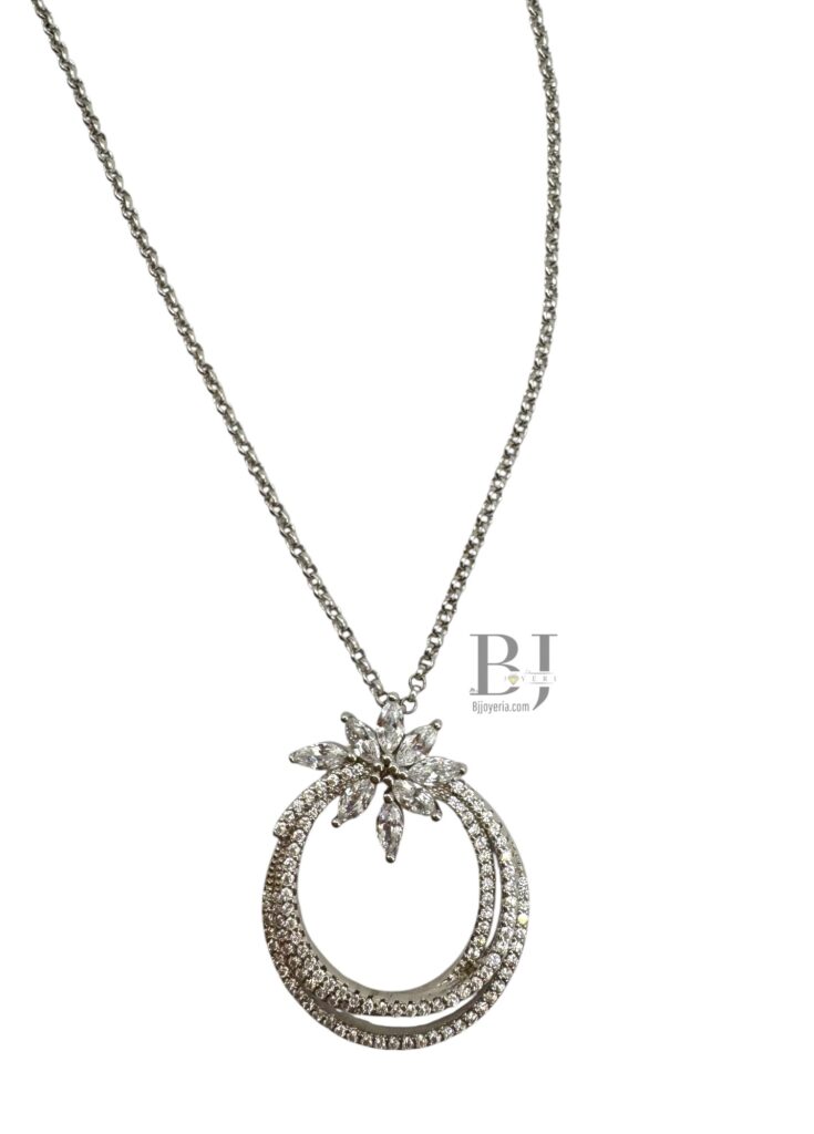 ROLO CHAIN WITH FLOWER PENDANT