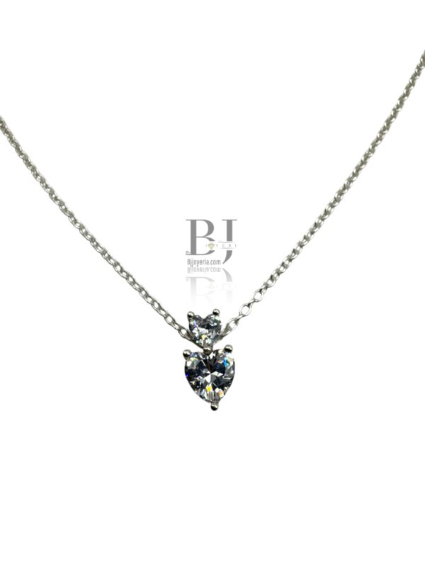 DOUBLE HEART ON CABLE CHAIN