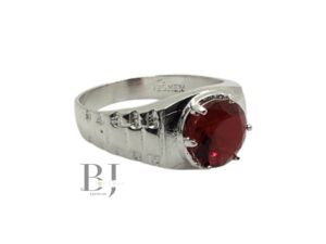 RED STONE RING #8 (0609)