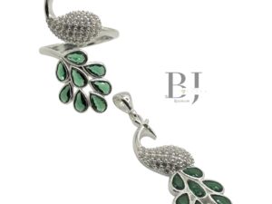 DUO RING AND PEACOCK PENDANT (0914)