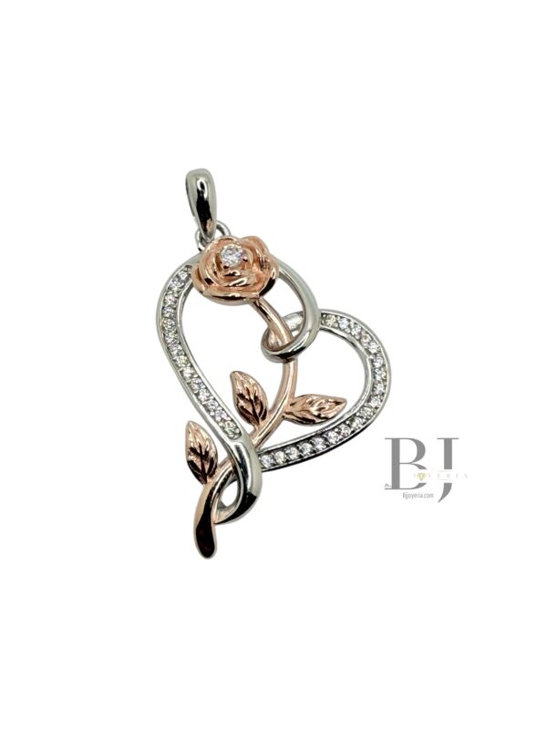 ROSE IN A HEART PENDANT (0815)