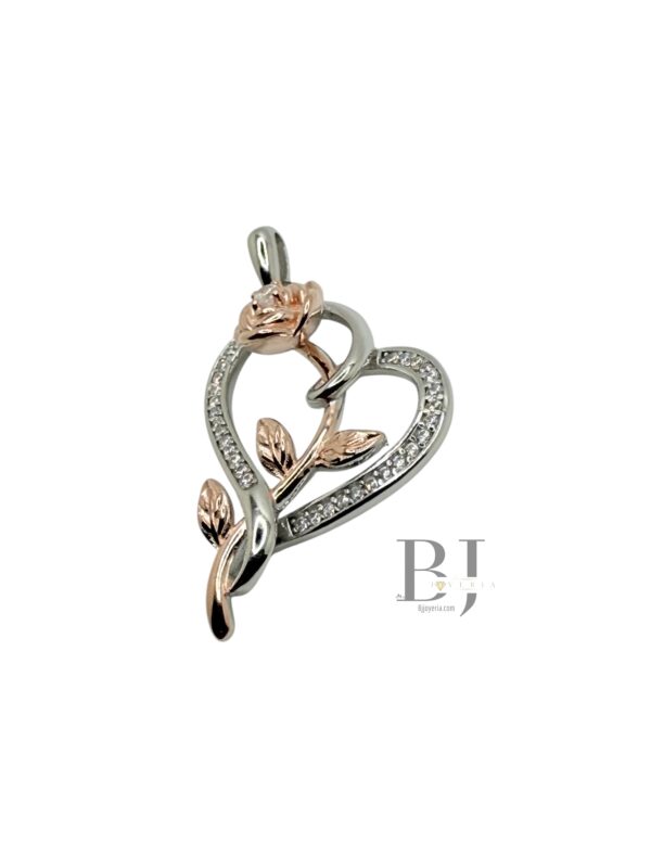 ROSE IN A HEART PENDANT (0815) - Image 2