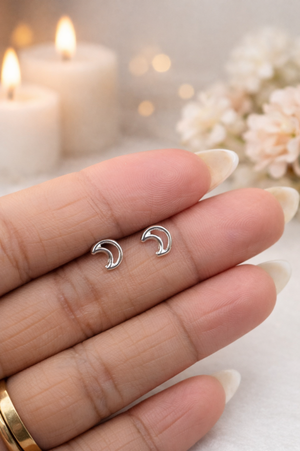 MOON EARRINGS (ball clasp) 1660