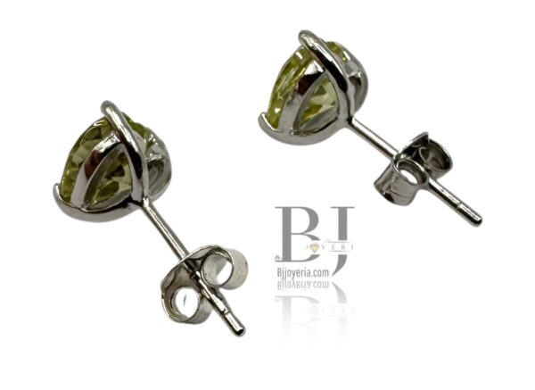 YELLOW HEART POST EARRINGS - Image 4