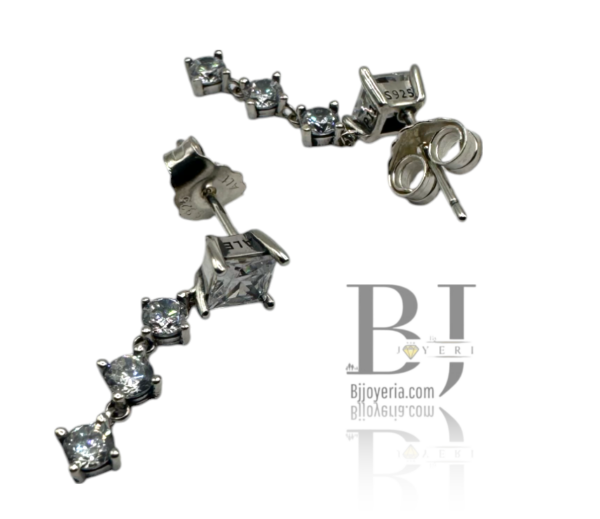 ROUND AND SQUARE DROP EARRINGS - Image 3