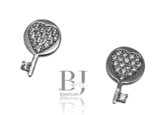 KEY TO MY HEART POST EARRINGS