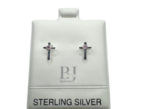 MINI CROSS EARRINGS (ball clasp)