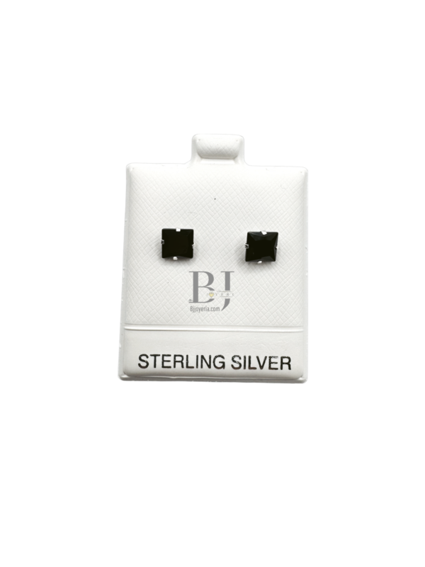 MEDIUM SQUARE ZIRCONIA (ball clasp) - Image 4
