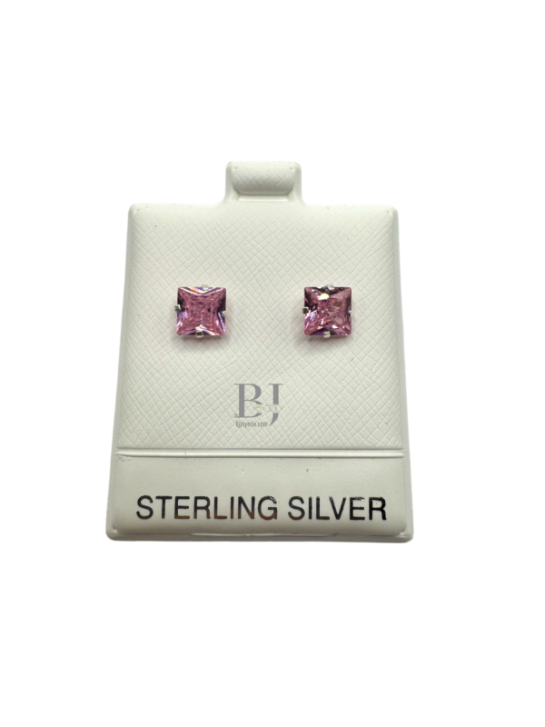 MEDIUM SQUARE ZIRCONIA (ball clasp) - Image 3