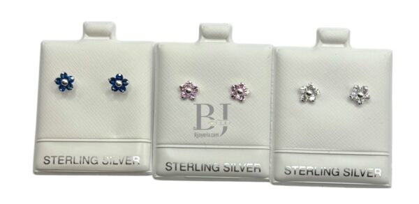 MINI FLOWER EARRINGS (ball clasp) - Image 4