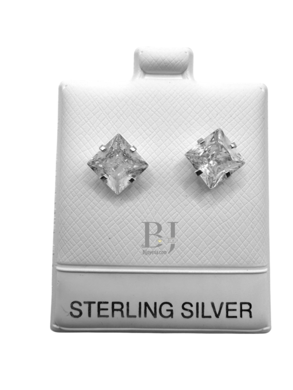 SQUARE ZIRCONIA (ball clasp) - Image 2