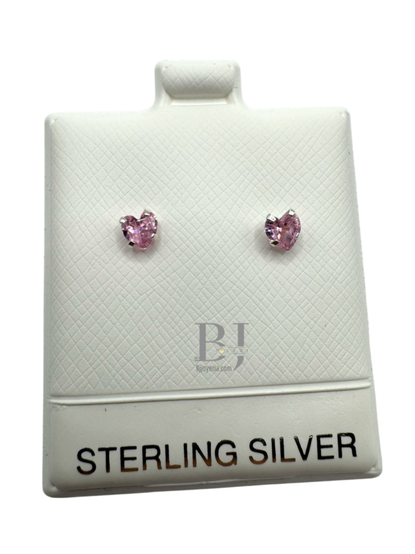 MINI HEART EARRINGS (ball clasp) - Image 3
