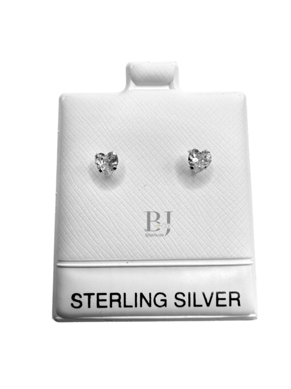 MINI HEART EARRINGS (ball clasp) - Image 2