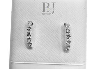 CURVED LINE EARRINGS (ball clasp)