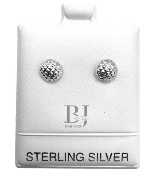 HALF BALL TEXTURED EARRINGS (ball clasp)