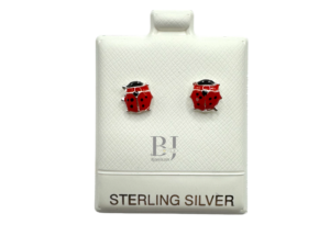 MEDIUM LADYBUG EARRINGS (ball clasp)