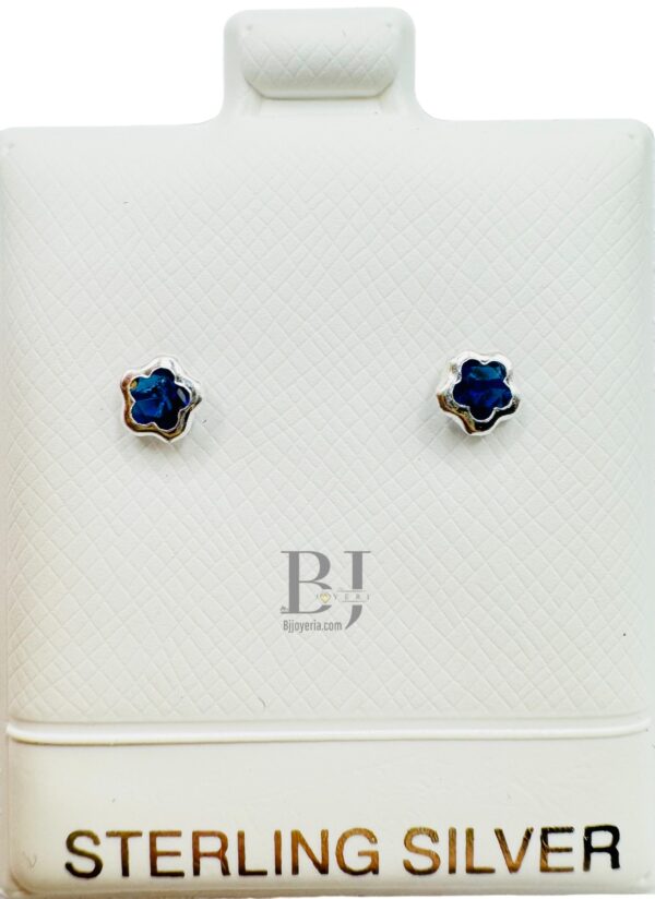 TINY FLOWER EARRINGS (ball clasp) - Image 2