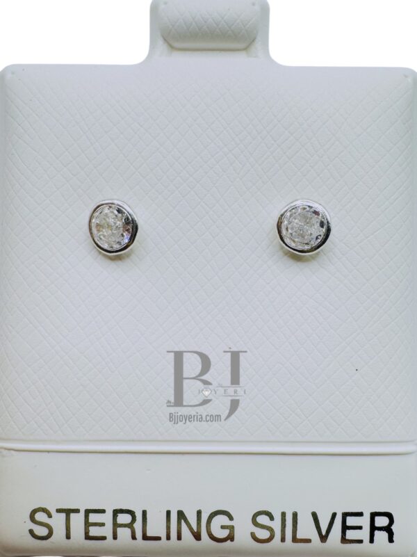 SMALL CIRCLE EARRINGS (ball clasp) - Image 2