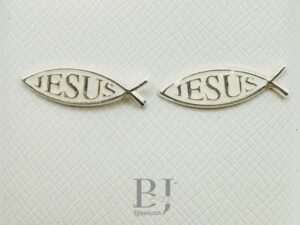 JESUS FISH EARRINGS (ball clasp)