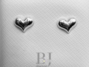 SOLID HEART EARRINGS (ball clasp)