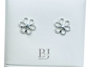 FLOWER SILHOUETTE EARRINGS (ball clasp)